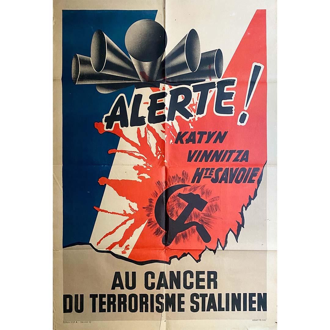 1944 Original poster against the cancer of Stalinist terrorism - USSR - CCCP - Print by Unknown