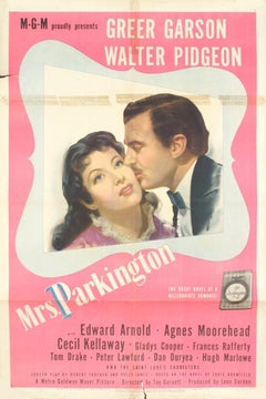 1944 Unknown 'Mrs. Parkington' Vintage Pink USA Offset Lithograph