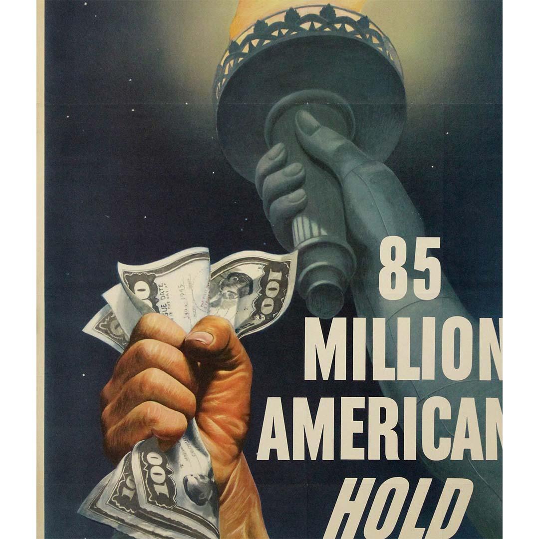 1945 original U.S. Treasury poster  - 85 Million americans hold war bonds For Sale 1