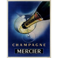 Vintage 1948 original advertising poster for Champagne Mercier