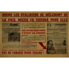 Vintage 1949 French propaganda poster - RPF - USSR - World War II 