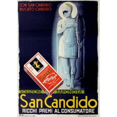 Vintage 1950 Original poster San Candido: Ricchi Premi al Consumatore Soluzione Saponosa