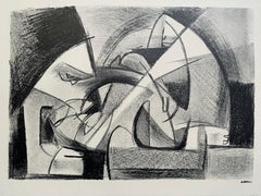 1950 "The Grab" Abstract Stone Lithograph
