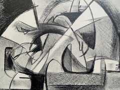 1950 "The Grab" Abstract Stone Lithograph