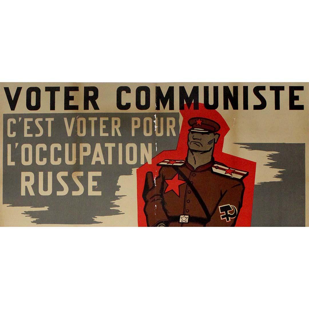 Cartel original de 1951 del grupo anticomunista francés 