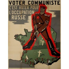 1951 original poster by the French anti-communist group "Paix et Liberté"