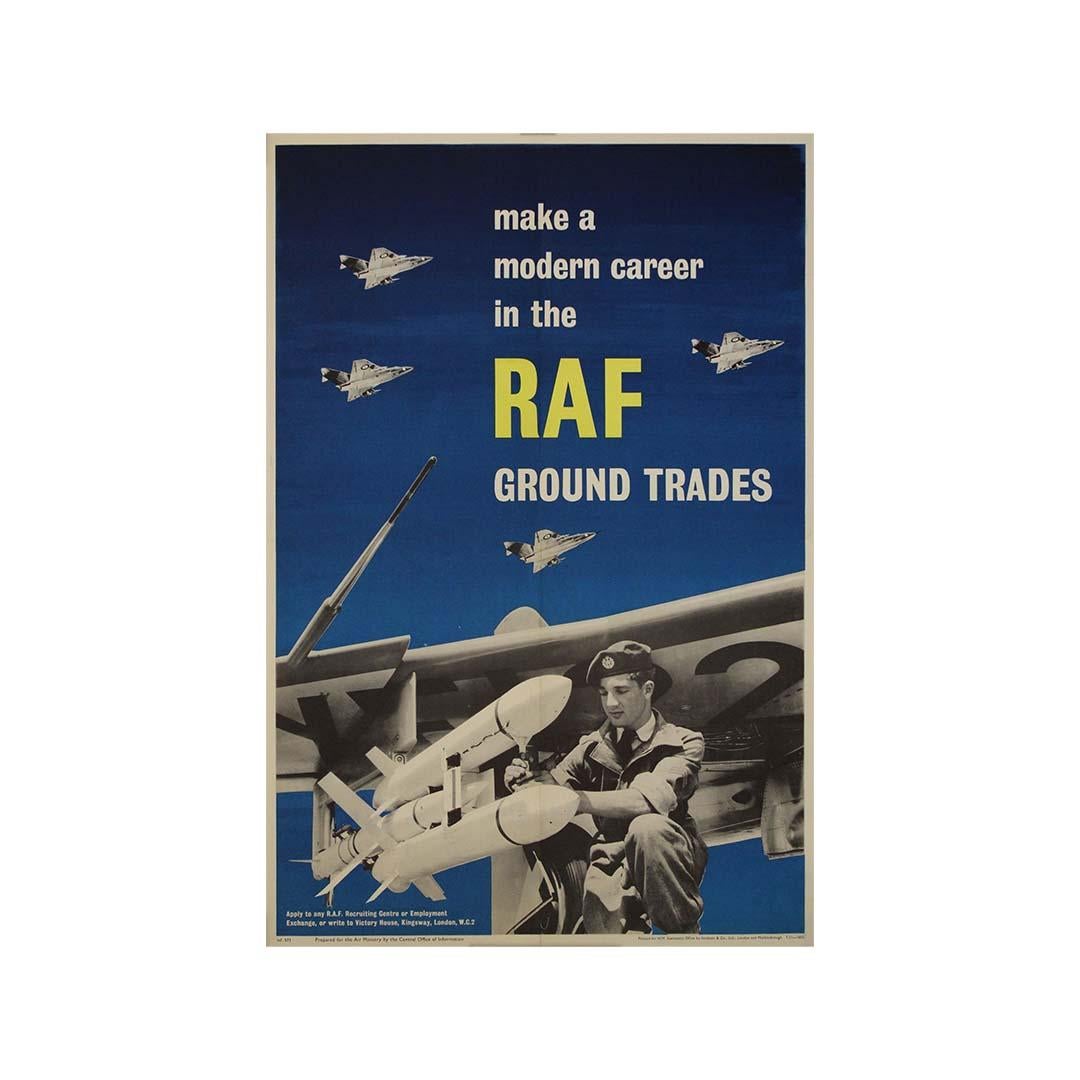 1951 recruitment message Make a Modern Career in the RAF Ground Trades For Sale 2