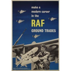 1951 mensaje de reclutamiento Haz una carrera moderna en los oficios de tierra de la RAF