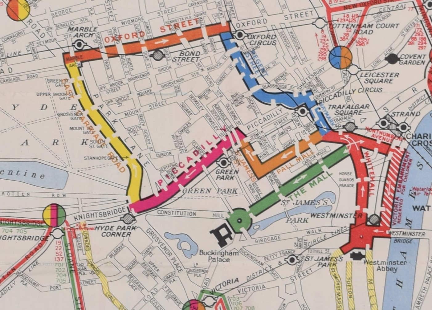 1953 Coronation Map for London Transport - Gray Landscape Print by Unknown