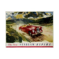 1953 Original advertising poster for The New Sunbeam Alpine - Car
