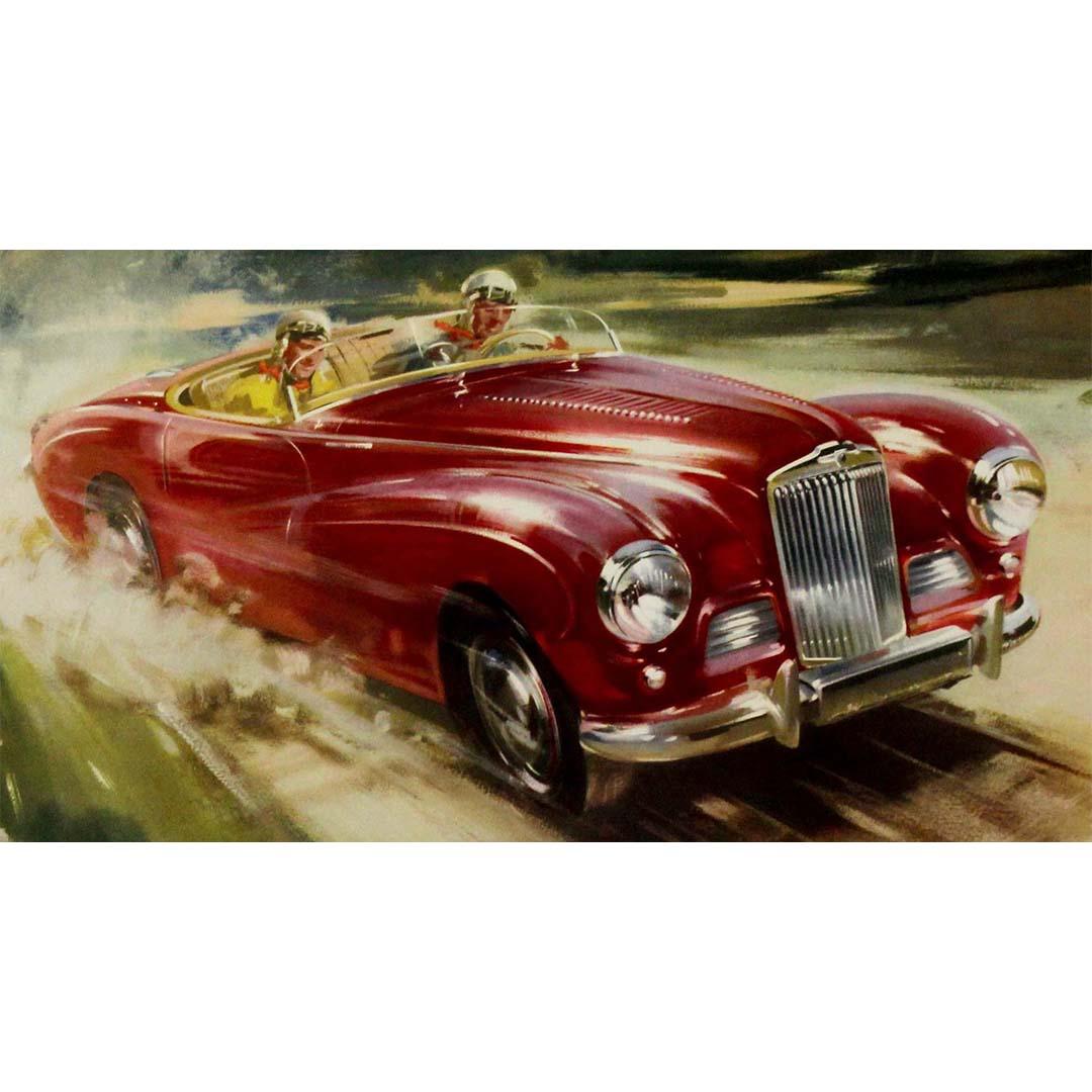 Affiche publicitaire originale pour The New Sunbeam Alpine - Car de 1953 en vente 1