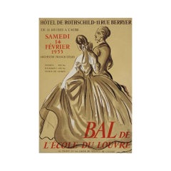 1953 original poster for the Bal de l’École du Louvre