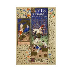 1953 original poster - Le vin de France dans l'histoire