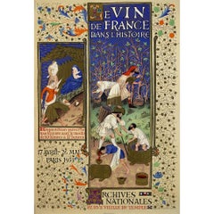 1953 original poster - Le vin de France dans l'histoire
