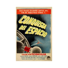 1955 original movie poster - Conquest of Space - Sci fi Technicolor