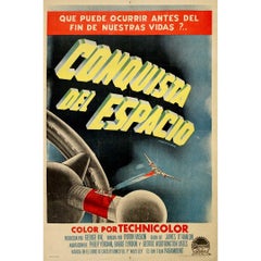 1955 original movie poster - Conquest of Space - Sci fi Technicolor