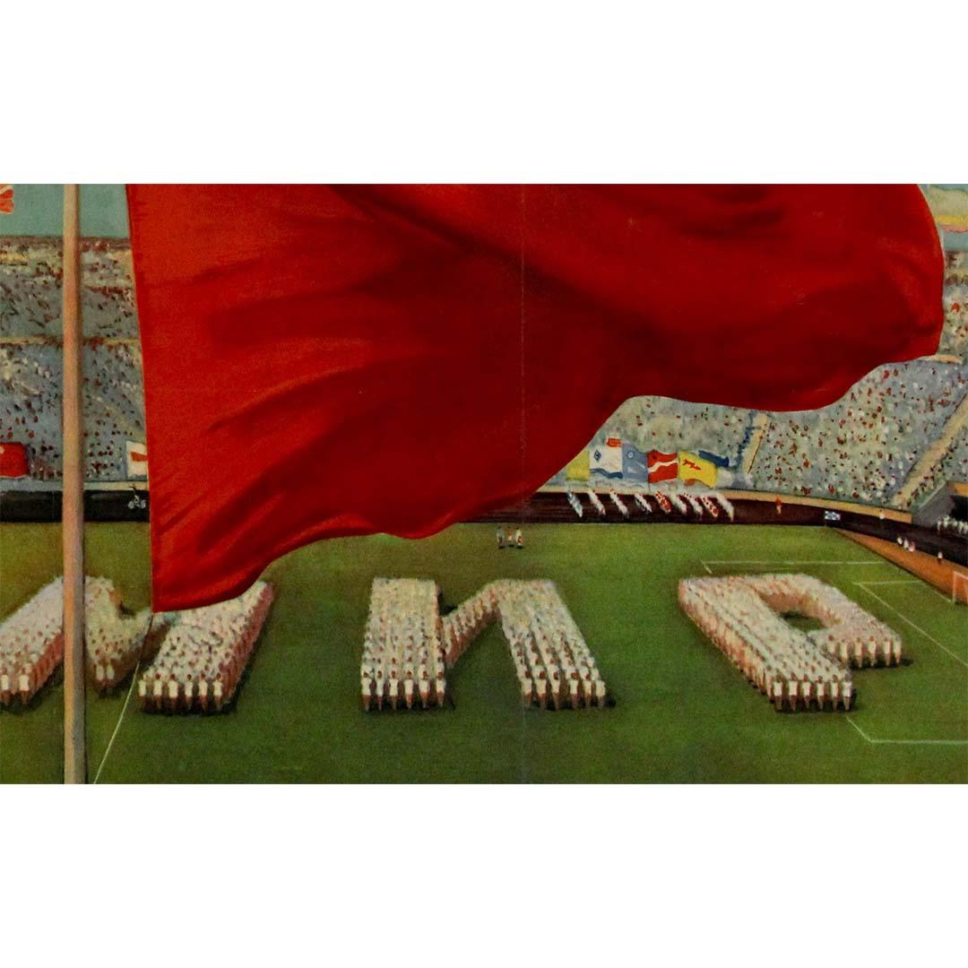 1956 Soviet propaganda poster USSR’s iconic Spartakiad For Sale 1