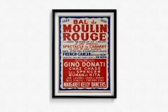 1958 original vintage poster for the Bal du Moulin Rouge