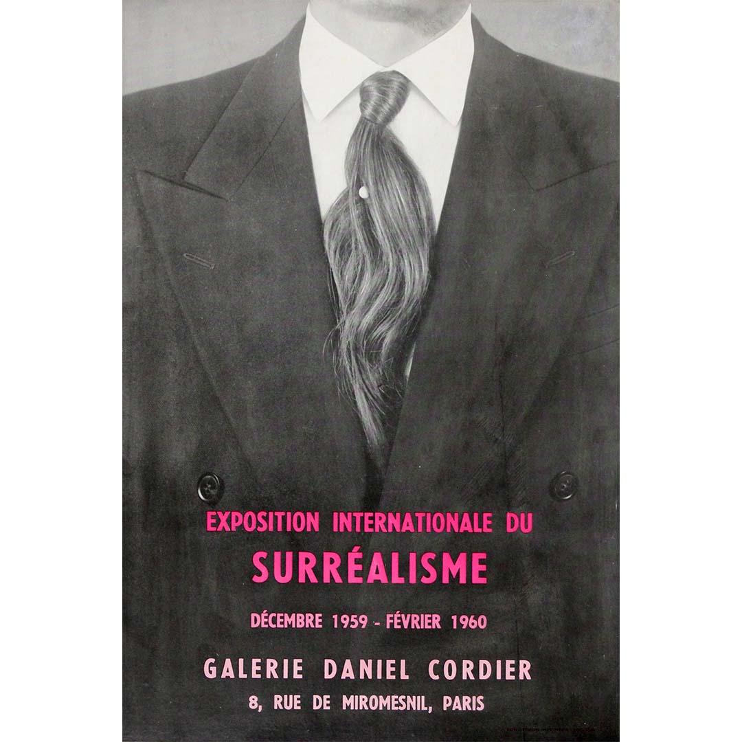 1960 original poster for the International Surrealism Exhibition in Paris
