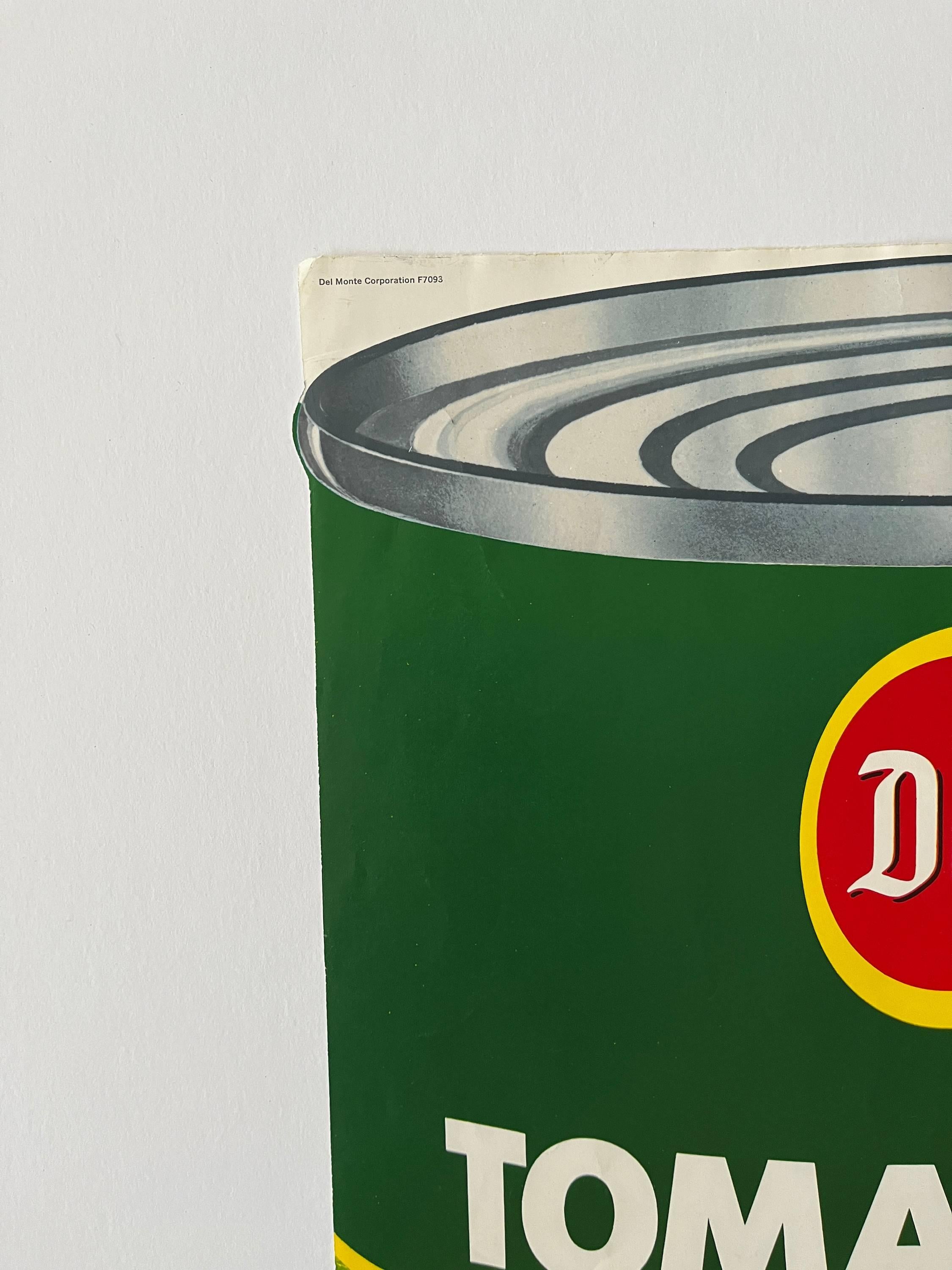 1960s Original Lithograph Del Monte Tomato Sauce Can II - Beige Still-Life Print by Unknown