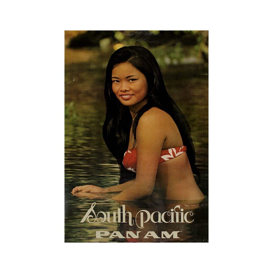 1960s travel poster by Pan American World Airways (Pan Am) - South Pacific For Sale 2