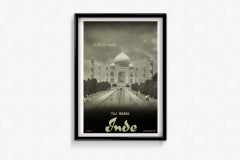 1961 original travel poster titled Inde – Taj Mahal