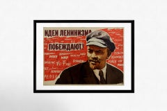 1961 Soviet propaganda poster - The Ideas of Leninism Triumph!