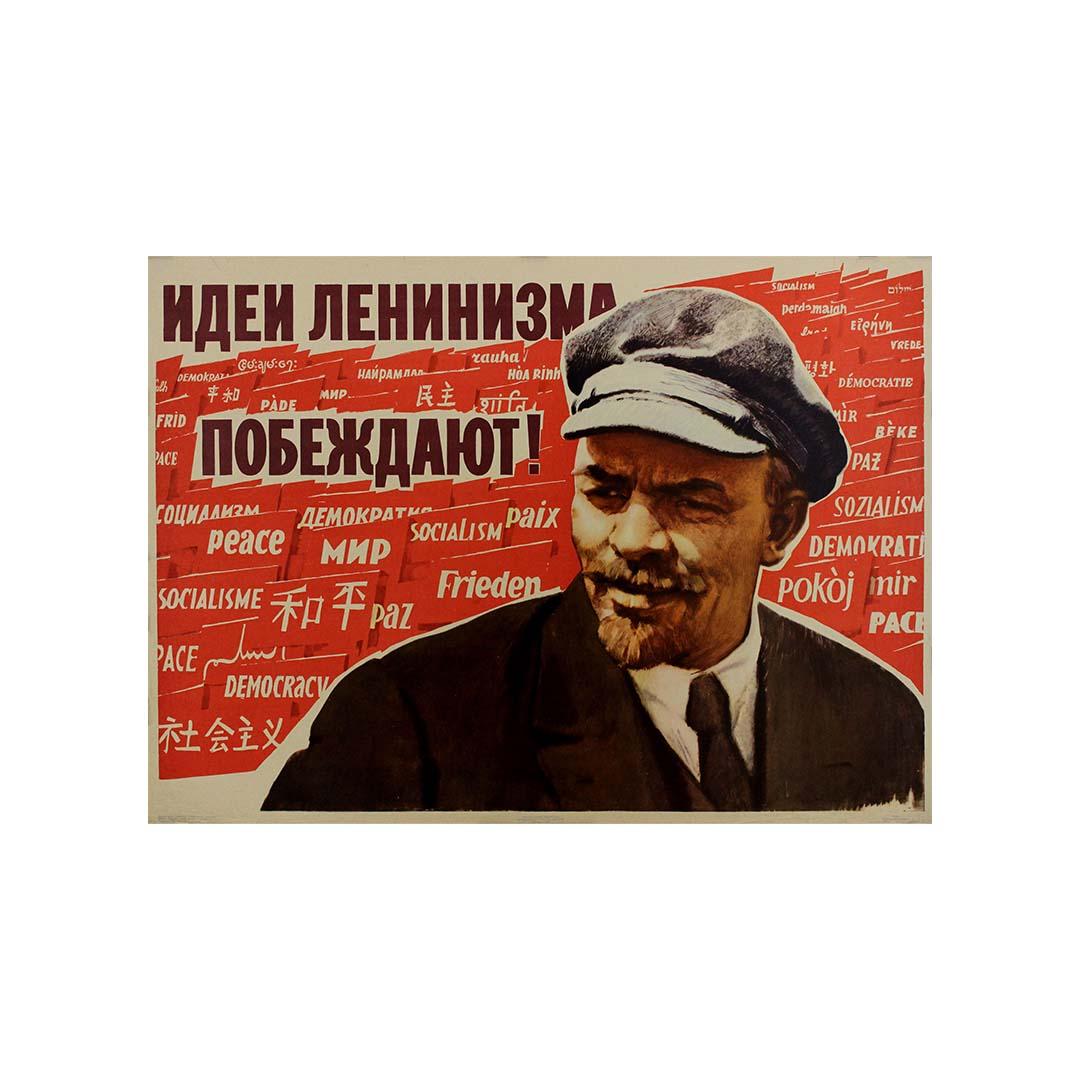 1961 Sowjetische Propagandaplakat - Die Ideen des Leninismus Triumph! im Angebot 2