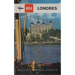 1962 original poster for BEA (British European Airways) - Tower of London