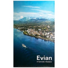 Vintage 1963 Original poster Evian - Haute-Savoie - Tourism