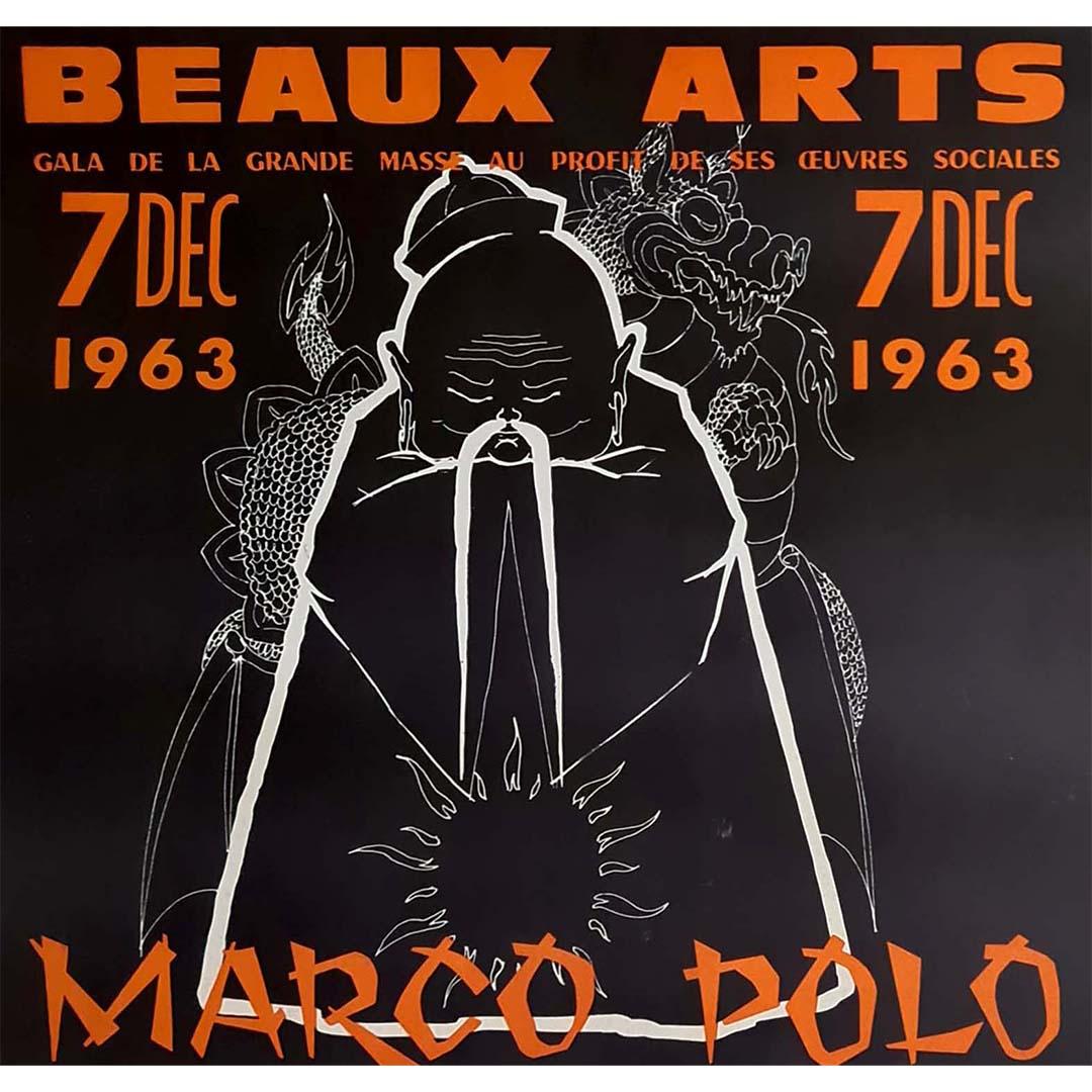 1963 Original poster for the - Marco Polo -  Grande Masse des Beaux-Arts For Sale 1