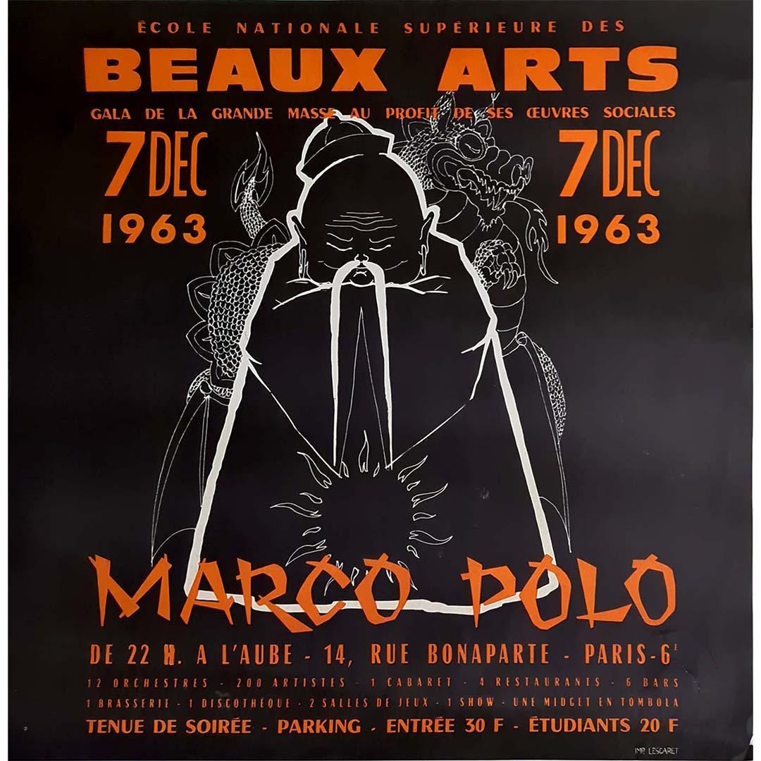 1963 Original poster for the - Marco Polo -  Grande Masse des Beaux-Arts - Print by Unknown