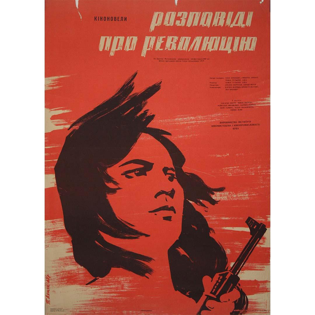 1963 original Soviet film poster - Stories of the Revolution - Cuba