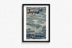 1964 Japan Air Lines (JAL) Original-Reiseplakat Yukata Kimono