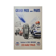 1965 Original Grand Prix de Paris Montlhéry Racing Poster