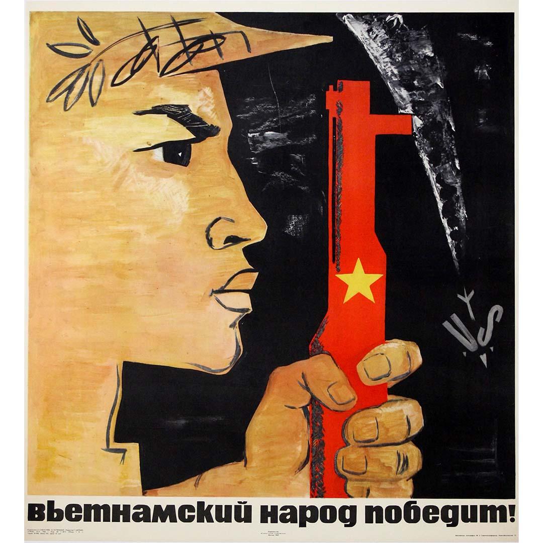 1965 original soviet poster - The Vietnamese people will win