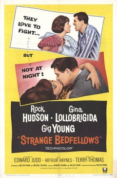 1965 Unknown 'Strange Bedfellows' Yellow,Black,Red USA Lithograph