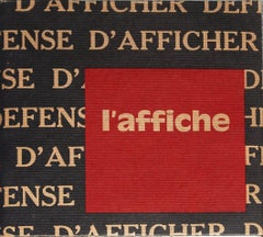 1967 Unbekanntes rotes, schwarzes Buch „L'Affiche-Musee Cantini“