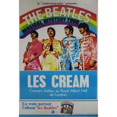 1968 Beatles Magical Mystery Tour & Cream Original French Poster