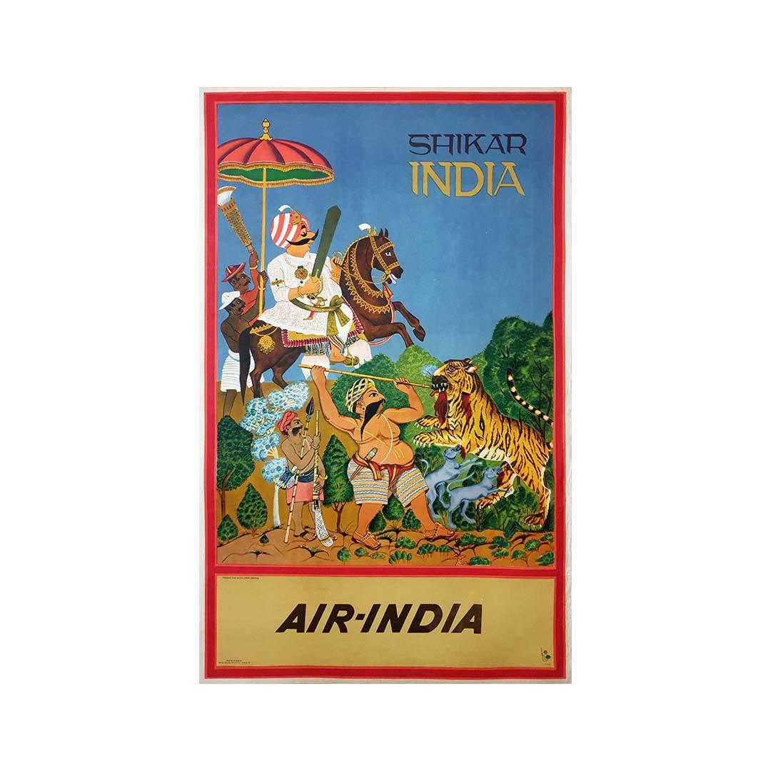 1968 Original poster from Air India - Shikar - Airline - Tourism - Print by Unknown
