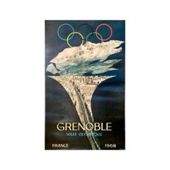 1968 original poster Grenoble Ville Olympique - Winter Olympic Games