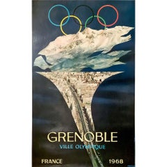 1968 original poster Grenoble Ville Olympique - Winter Olympic Games