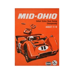 1968 original poster - Mid-Ohio United States Road Racing Championship