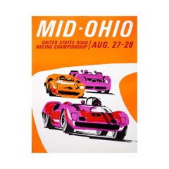 1968 original poster - Mid-Ohio United States Road Racing Championship