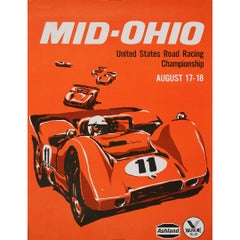 1968 original poster - Mid-Ohio United States Road Racing Championship