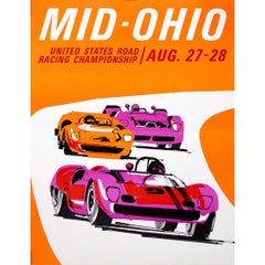 1968 original poster - Mid-Ohio United States Road Racing Championship