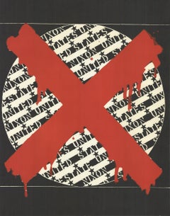 1968 Unknown 'No to Nixon' Lithograph