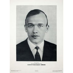 1969 Soviet poster portrait of Aleksei Stanislavovich Yeliseyev - Space race