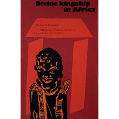 1970 original exhibition poster Divine Kingship in Africa British Museum London