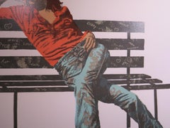 1970's Hippie Girl Pop Art screen print